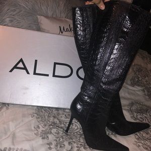 ALDO Leather Heel Boots